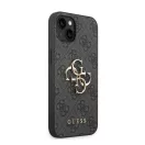 Guess PU 4G Metal Logo Apple iPhone 14 hátlap tok, szürke