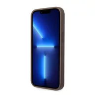 Guess PU 4G Metal Logo Apple iPhone 14 hátlap tok, barna