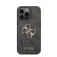 Guess PU 4G Metal Logo Apple iPhone 14 Pro hátlap tok, szürke