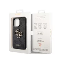   Guess PU 4G Metal Logo Apple iPhone 14 Pro hátlap tok, szürke