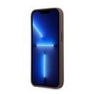 Guess PU 4G Metal Logo Apple iPhone 14 Pro hátlap tok, barna
