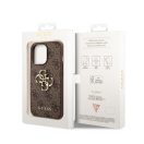Guess PU 4G Metal Logo Apple iPhone 14 Pro hátlap tok, barna