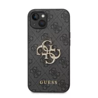   Guess PU 4G Metal Logo Apple iPhone 14 Plus hátlap tok, szürke