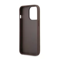   Guess PU 4G Metal Logo Apple iPhone 14 Pro Max hátlap tok, barna