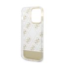 Guess Peony Glitter Script Logo Apple iPhone 14 Pro Max hátlap tok, arany