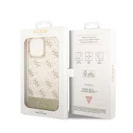   Guess Peony Glitter Script Logo Apple iPhone 14 Pro Max hátlap tok, arany