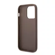   Guess 4G Stripe Apple iPhone 14 Pro szilikon hátlap tok, barna