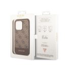 Guess 4G Stripe Apple iPhone 14 Pro szilikon hátlap tok, barna