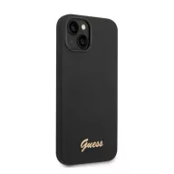   Guess Liquid Silicone Metal Logo Apple iPhone 14 Plus hátlap tok, fekete