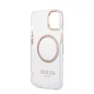 Guess Transparent MagSafe Apple iPhone 14 hátlap tok, arany