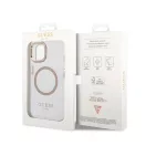 Guess Transparent MagSafe Apple iPhone 14 hátlap tok, arany