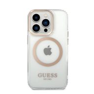  Guess Transparent MagSafe Apple iPhone 14 Pro hátlap tok, arany