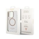 Guess Transparent MagSafe Apple iPhone 14 Pro hátlap tok, arany