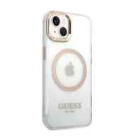   Guess Transparent MagSafe Apple iPhone 14 Plus hátlap tok, arany