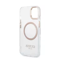   Guess Transparent MagSafe Apple iPhone 14 Plus hátlap tok, arany