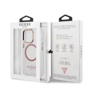   Guess Transparent MagSafe Apple iPhone 13 Pro hátlap tok, rózsaszín