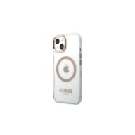 Guess Transparent MagSafe Apple iPhone 13 hátlap tok, arany