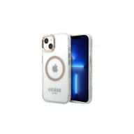 Guess Transparent MagSafe Apple iPhone 13 hátlap tok, arany