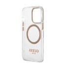 Guess Transparent MagSafe Apple iPhone 13 Pro Max hátlap tok, arany
