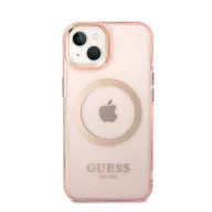   Guess Translucent MagSafe Apple iPhone 14 hátlap tok, rózsaszín