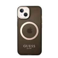   Guess Translucent MagSafe Apple iPhone 14 hátlap tok, fekete