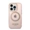 Guess Translucent MagSafe Apple iPhone 14 Pro hátlap tok, rózsaszín