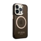 Guess Translucent MagSafe Apple iPhone 14 Pro hátlap tok, fekete