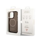 Guess Translucent MagSafe Apple iPhone 14 Pro hátlap tok, fekete