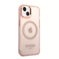   Guess Translucent MagSafe Apple iPhone 14 Plus hátlap tok, rózsaszín
