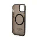 Guess Translucent MagSafe Apple iPhone 14 Plus hátlap tok, fekete
