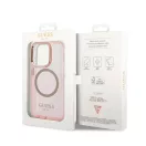 Guess Translucent MagSafe Apple iPhone 14 Pro Max hátlap tok, rózsaszín