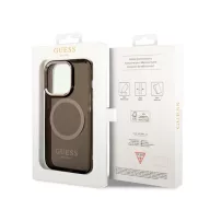   Guess Translucent MagSafe Apple iPhone 14 Pro Max hátlap tok, fekete