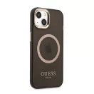 Guess Translucent MagSafe Apple iPhone 13 hátlap tok, fekete