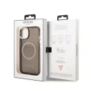 Guess Translucent MagSafe Apple iPhone 13 hátlap tok, fekete