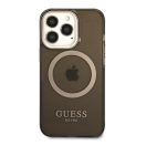Guess Translucent MagSafe Apple iPhone 13 Pro hátlap tok, fekete