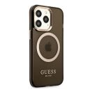 Guess Translucent MagSafe Apple iPhone 13 Pro hátlap tok, fekete