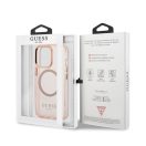 Guess Translucent MagSafe Apple iPhone 13 Pro Max hátlap tok, rózsaszín