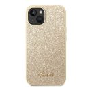 Guess Glitter Flakes Metal Logo Apple iPhone 14 Plus hátlap tok, arany