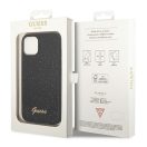 Guess Glitter Flakes Metal Logo Apple iPhone 14 Plus hátlap tok, fekete