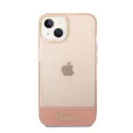   Guess Camera Outline Translucent Apple iPhone 14 Plus hátlap tok, rózsaszín