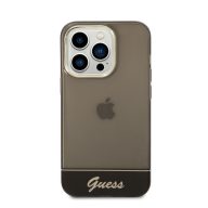   Guess Camera Outline Translucent Apple iPhone 14 Pro hátlap tok, fekete