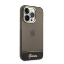 Guess Camera Outline Translucent Apple iPhone 14 Pro hátlap tok, fekete