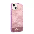 Guess Jungle Apple iPhone 14 Plus hátlap tok, rózsaszín