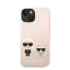 Karl Lagerfeld and Choupette Liquid szilikon hátlap tok Apple iPhone 14 Plus, rózsaszín