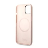   Karl Lagerfeld and Choupette Liquid szilikon hátlap tok Apple iPhone 14 Plus, rózsaszín