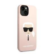   Karl Lagerfeld Head Liquid szilikon hátlap tok Apple iPhone 14 Plus, rószaszín