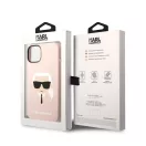 Karl Lagerfeld Head Liquid szilikon hátlap tok Apple iPhone 14 Plus, rószaszín