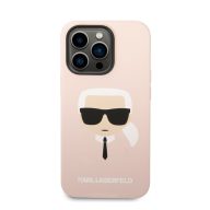   Karl Lagerfeld Head Liquid szilikon hátlap tok Apple iPhone 14 Pro, rószaszín