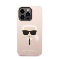   Karl Lagerfeld Head Liquid szilikon hátlap tok Apple iPhone 14 Pro Max, rószaszín