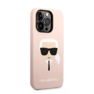   Karl Lagerfeld Head Liquid szilikon hátlap tok Apple iPhone 14 Pro Max, rószaszín